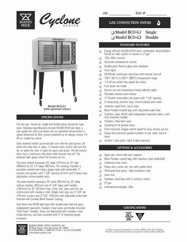 Bakers Pride Oven Convection Oven BCO-G1-page_pdf
